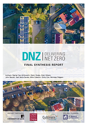 Report cover for a Delivering Net Zero report entitled "Final Synthesis Report"