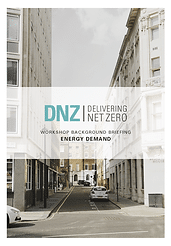 Cover for a Delivering Net Zero document entitled "Energy Demand"