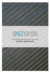 Cover for a Delivering Net Zero document entitled "Energy Innovation"