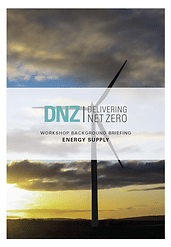 Cover for a Delivering Net Zero document entitled "Energy Supply"
