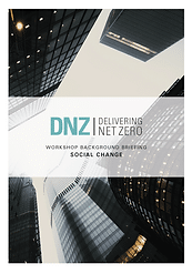 Cover for a Delivering Net Zero document entitled "Social Change"